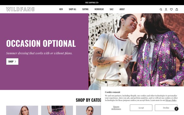 Screenshot of wildfang.com