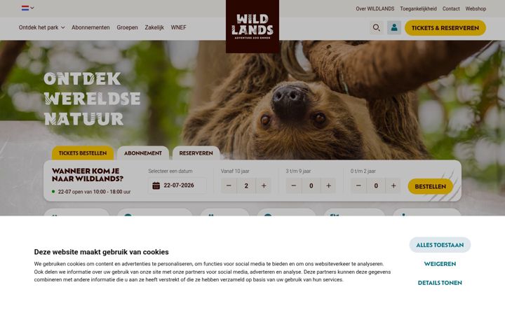 Screenshot of wildlands.nl
