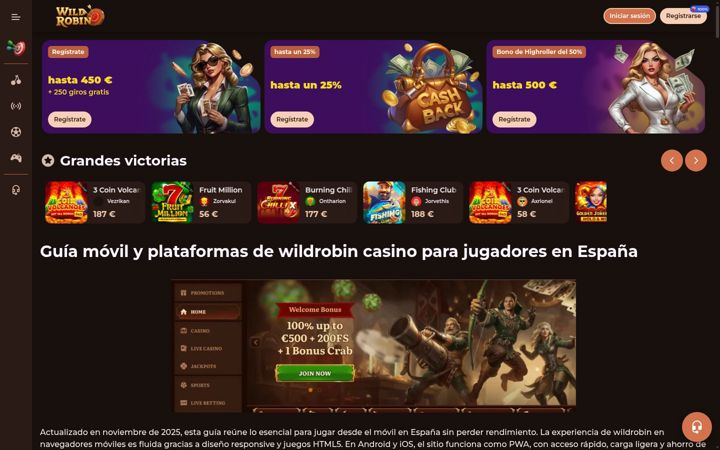 Screenshot of wildrobins.es