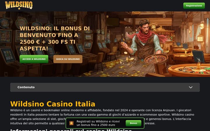 Screenshot of wildsino-italy.org