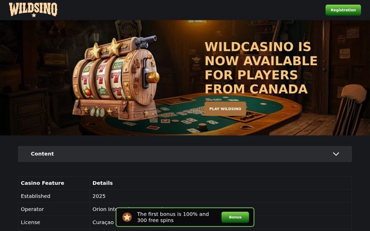 Screenshot of wildsinoapp.net