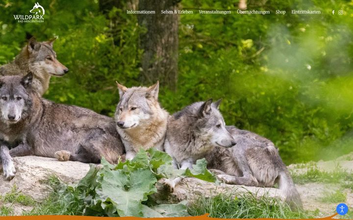 Captura de pantalla de wildtierpark.de