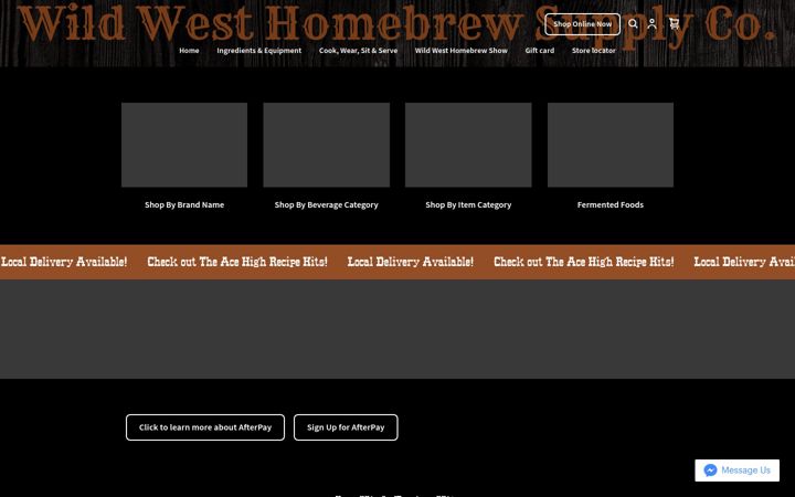 Ekrano kopija wildwesthomebrewsupply.com