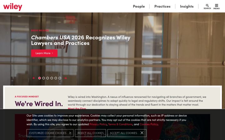 Screenshot of wiley.law