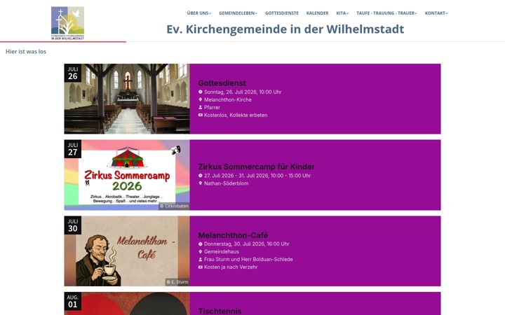 Screenshot of wilhelmstadt-evangelisch.de