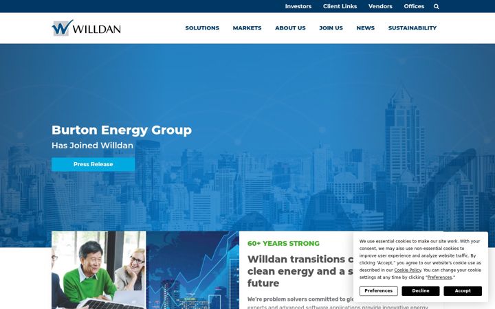 Capture d'écran de willdan.com