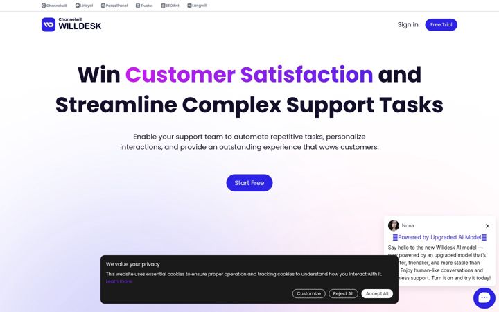Ekraanipilt saidist willdesk.com