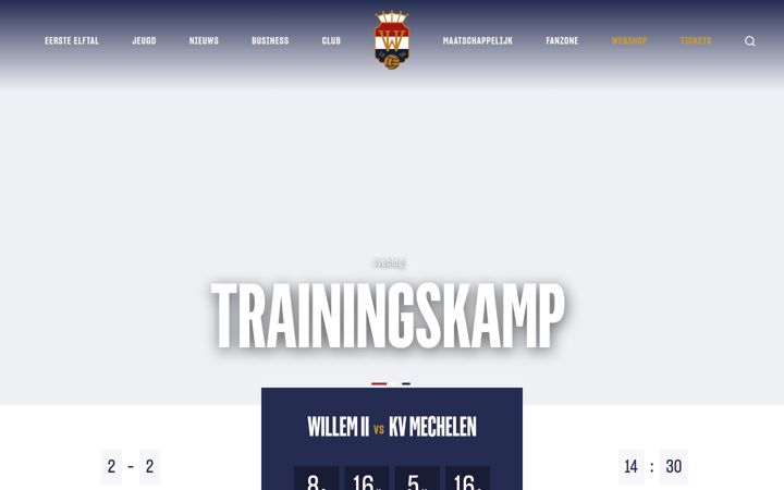 Screenshot of willem-ii.nl