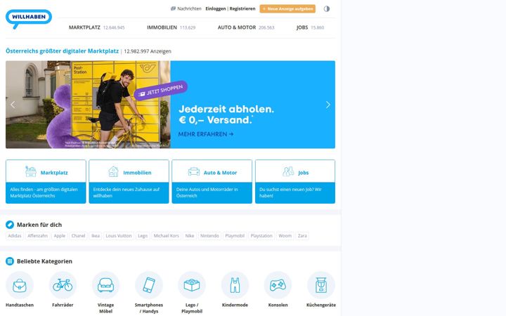 Skjermbilde av willhaben.at