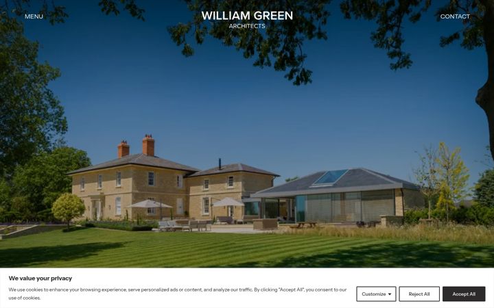 Screenshot of williamgreenarchitects.co.uk