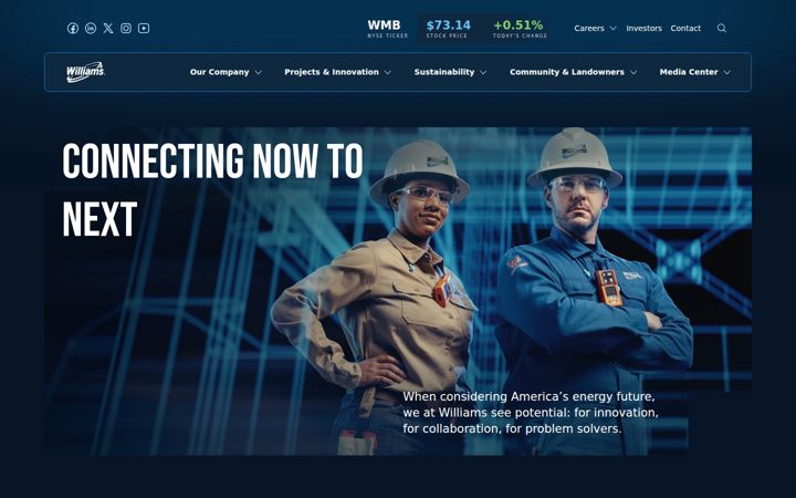 Screenshot of williams.com