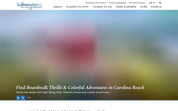 Screenshot von wilmingtonandbeaches.com