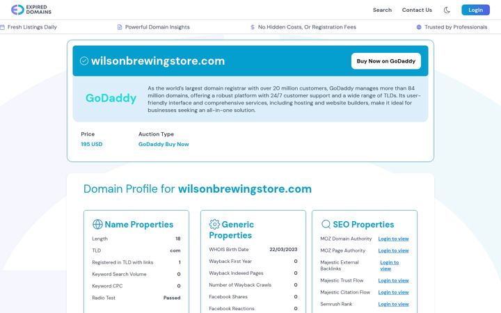 Ekraanipilt saidist wilsonbrewingstore.com