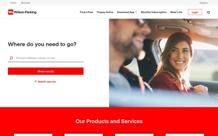 Screenshot of wilsonparking.com.au
