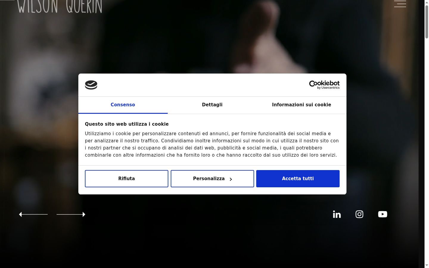 Snímka obrazovky banera súhlasu zobrazeného pred akoukoľvek interakciou