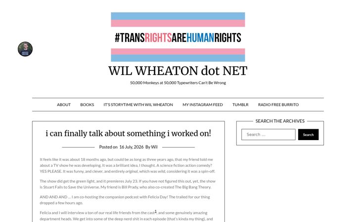 Screenshot of wilwheaton.net