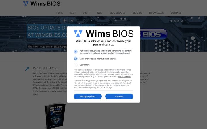 Screenshot di wimsbios.com