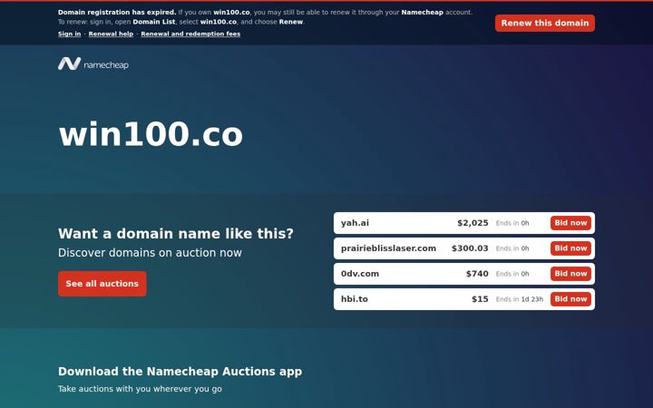 Képernyőkép: win100.co