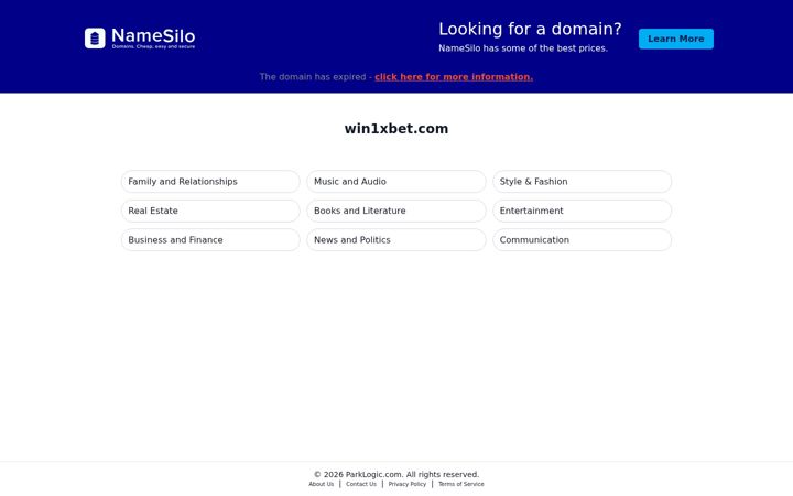Screenshot of win1xbet.com