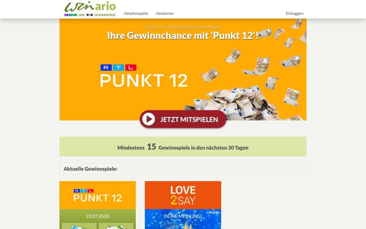 Screenshot of winario.de