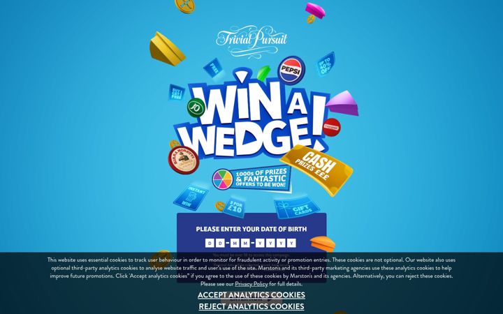 Screenshot of winawedgewithmarstons.com