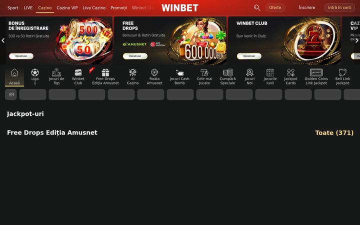 Screenshot of winbet.ro