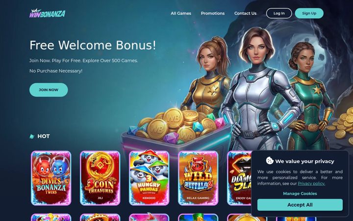 Screenshot of winbonanza.com