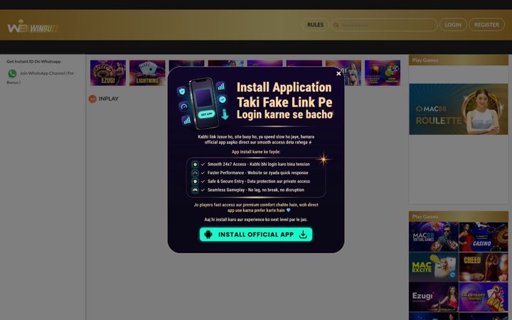 Ekrano kopija winbuzz.tech