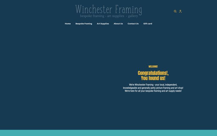 Screenshot of winchesterframing.co.uk