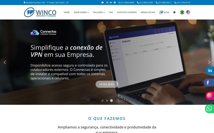 Screenshot of winco.com.br