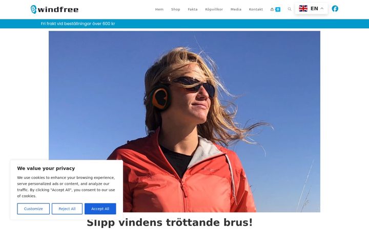 Screenshot του windfree.se