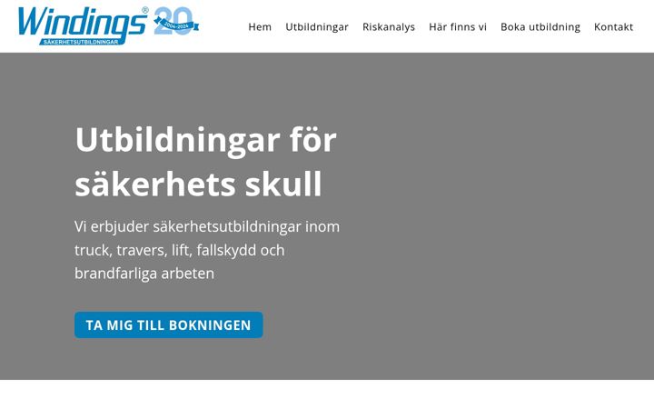 Skærmbillede af windings.se