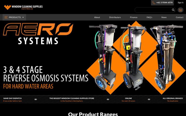 Screenshot of windowcleaningsupplies.com.au