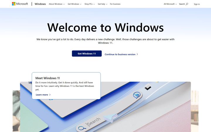 Zrzut ekranu windows.com