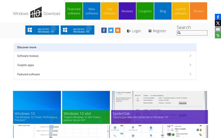 Captură de ecran a windows10download.com