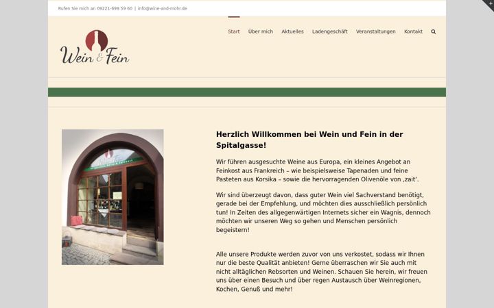 Skjámynd af wine-and-mohr.de