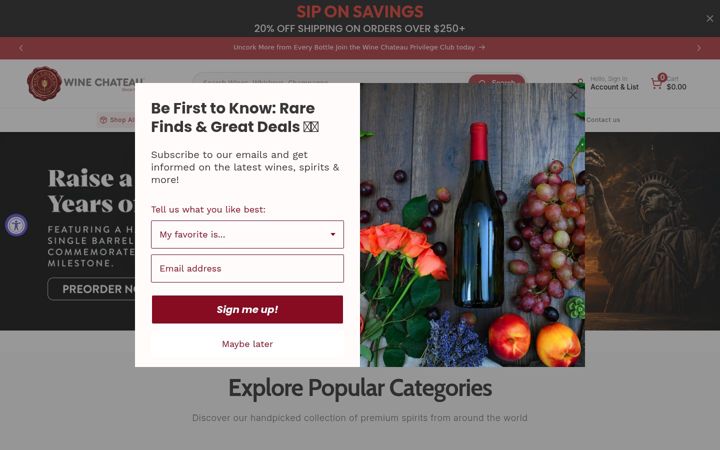 Screenshot von winechateau.com