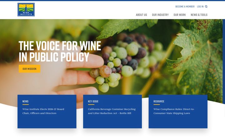 Screenshot of wineinstitute.org