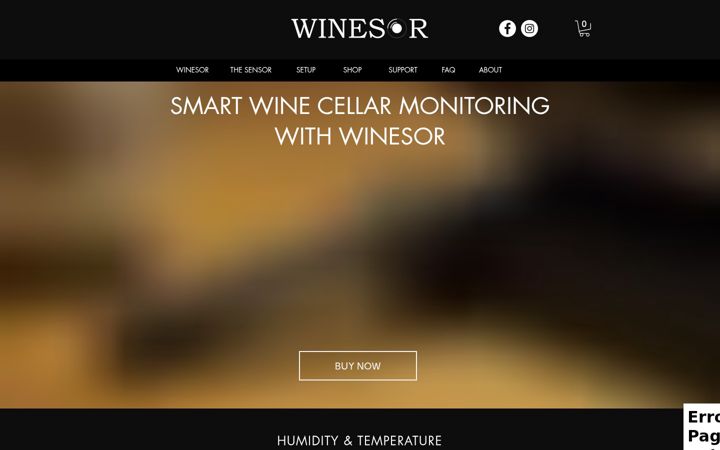 Captura de pantalla de winesor.com