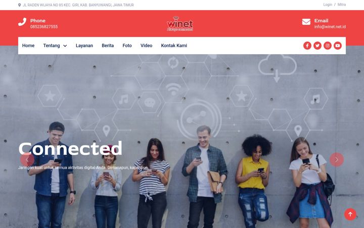Screenshot of winet.net.id