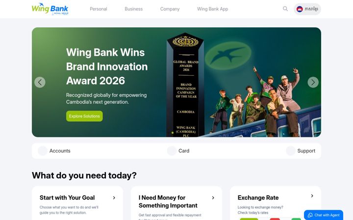Screenshot of wingbank.com.kh