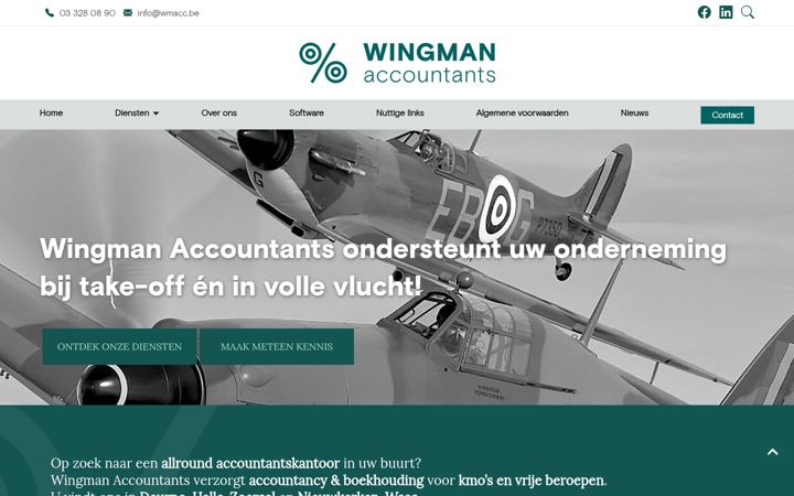 Skærmbillede af wingman-accountants.be