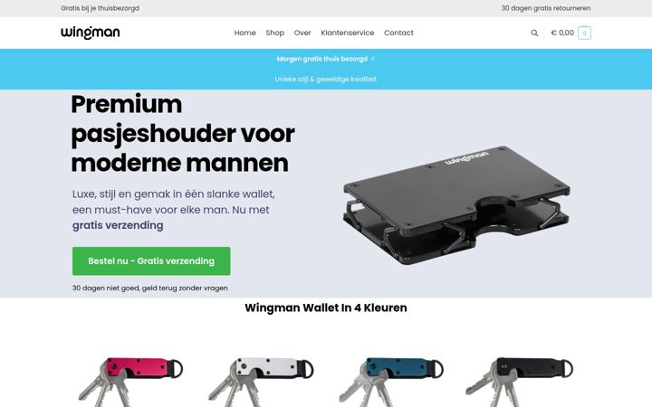 Capture d'écran de wingmanwallet.com