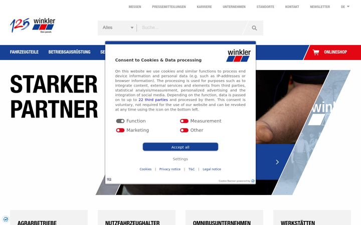 Screenshot of winkler.com