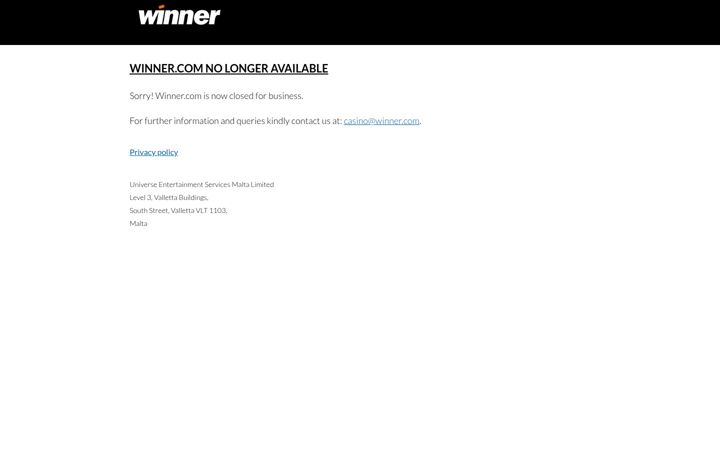 Screenshot of winner.com