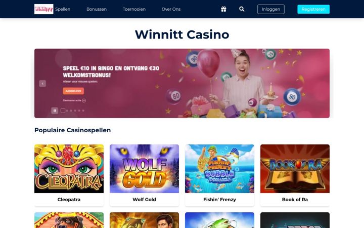 Screenshot of winnittcasinowin.com