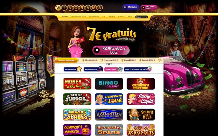 Zrzut ekranu winorama-casino.be
