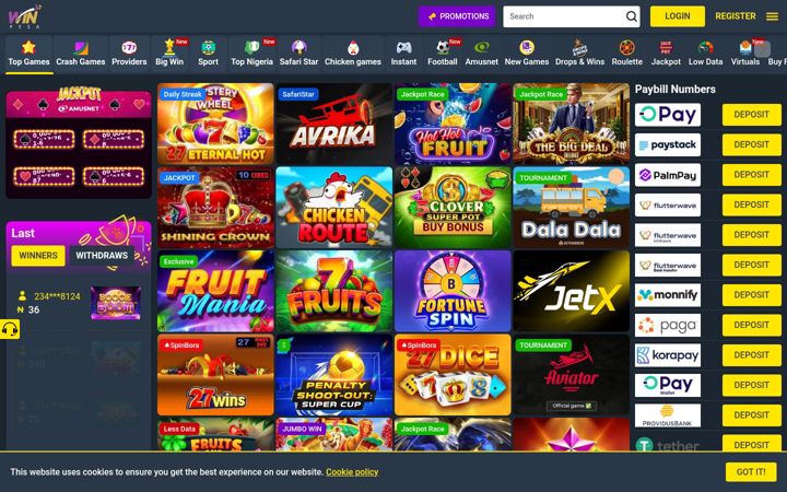 Screenshot von winpesa.ng