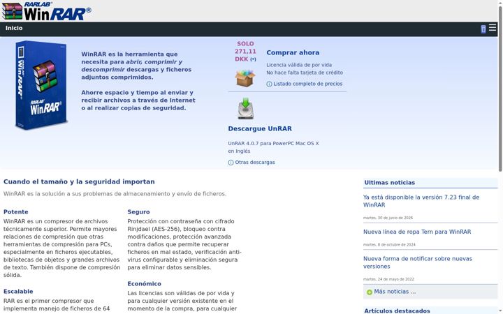 Screenshot of winrar.es