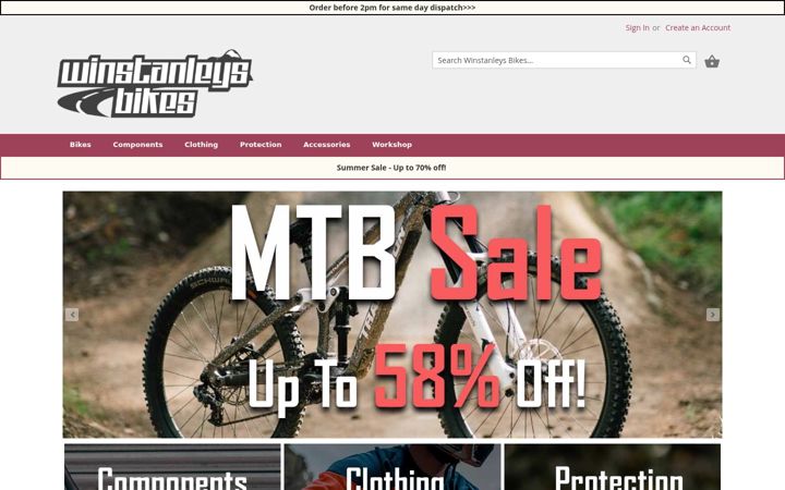 Screenshot of winstanleysbikes.co.uk